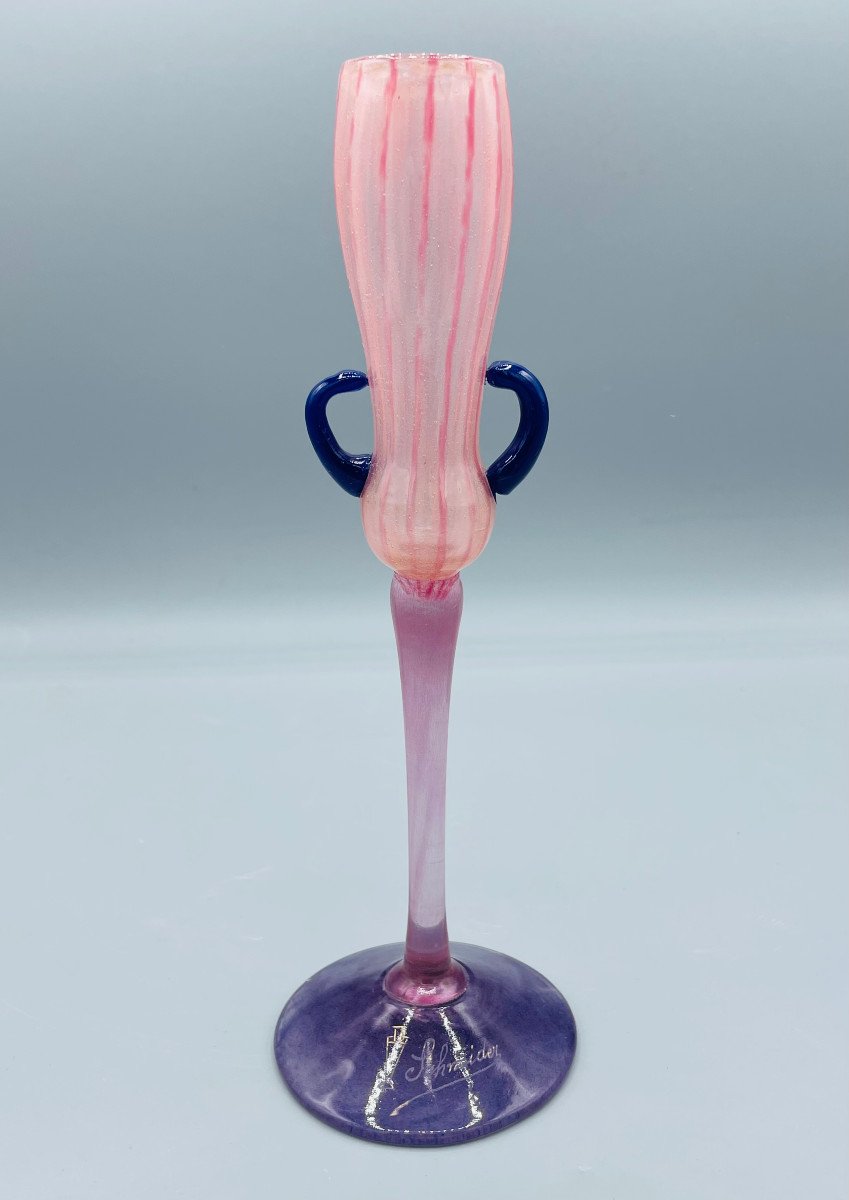 Rare Vase Coupe Bijou Art Déco Charles Schneider