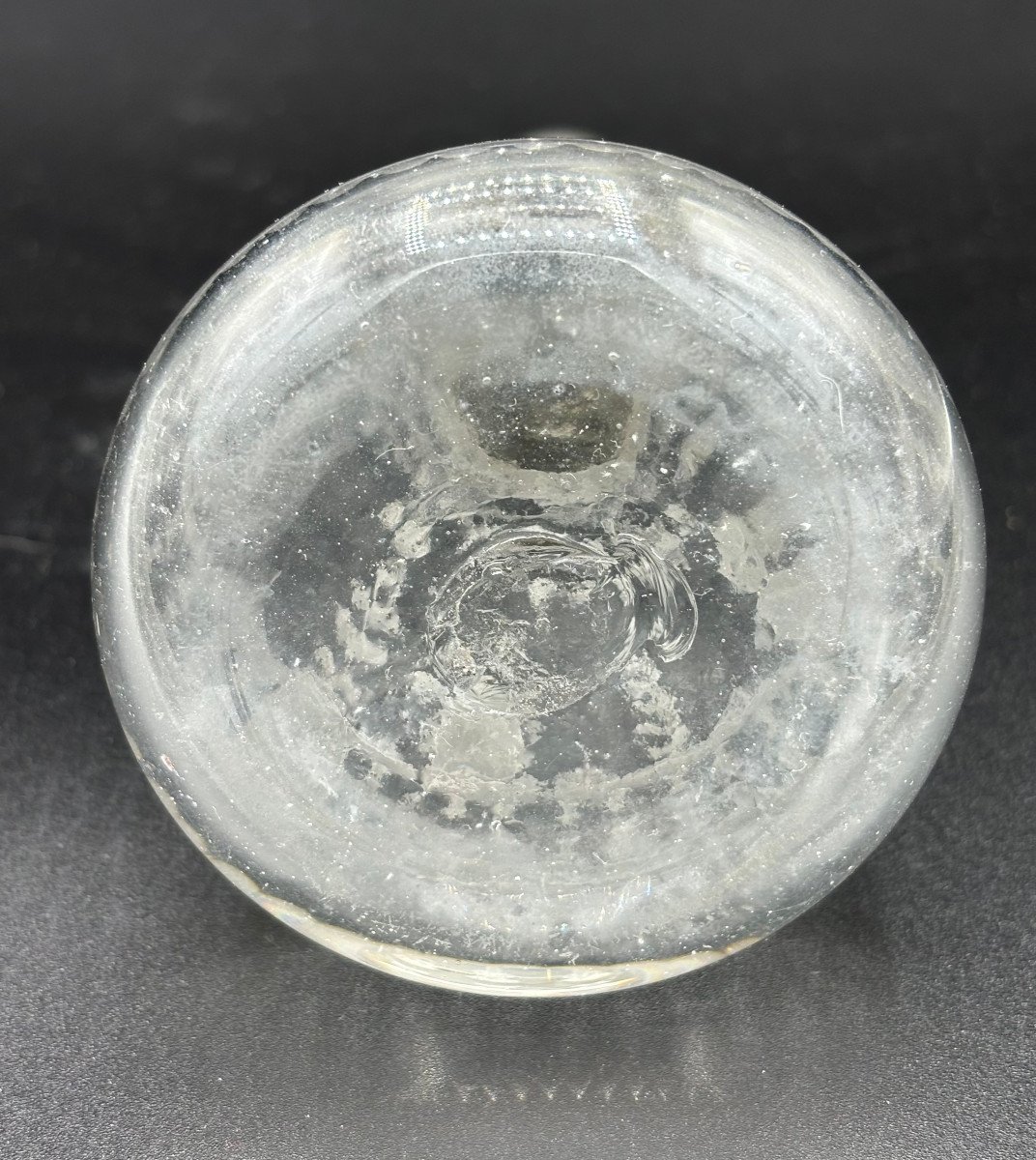 Biberon En Verre Soufflé Gravé et Etain Epoque XVIIIe - XIXe-photo-5