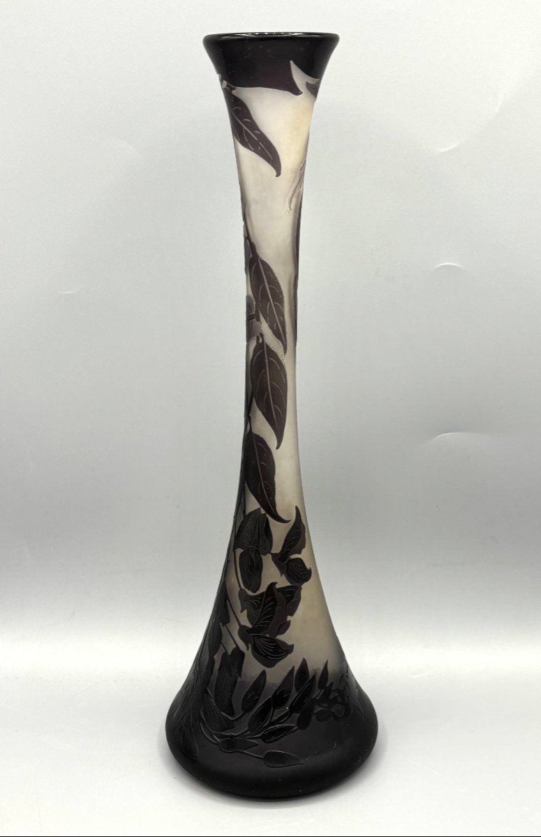 Art Nouveau Vase With Wisteria Decor From Argental -photo-2