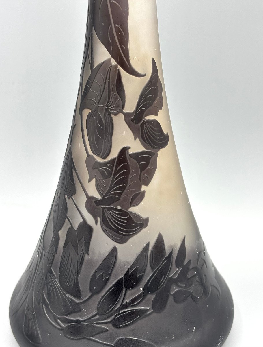 Art Nouveau Vase With Wisteria Decor From Argental -photo-3