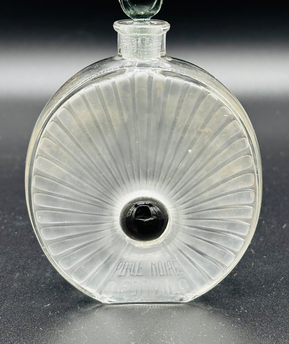 Flacon De Parfum Art Déco René Lalique "La Perle Noire" Pour Forvil-photo-1