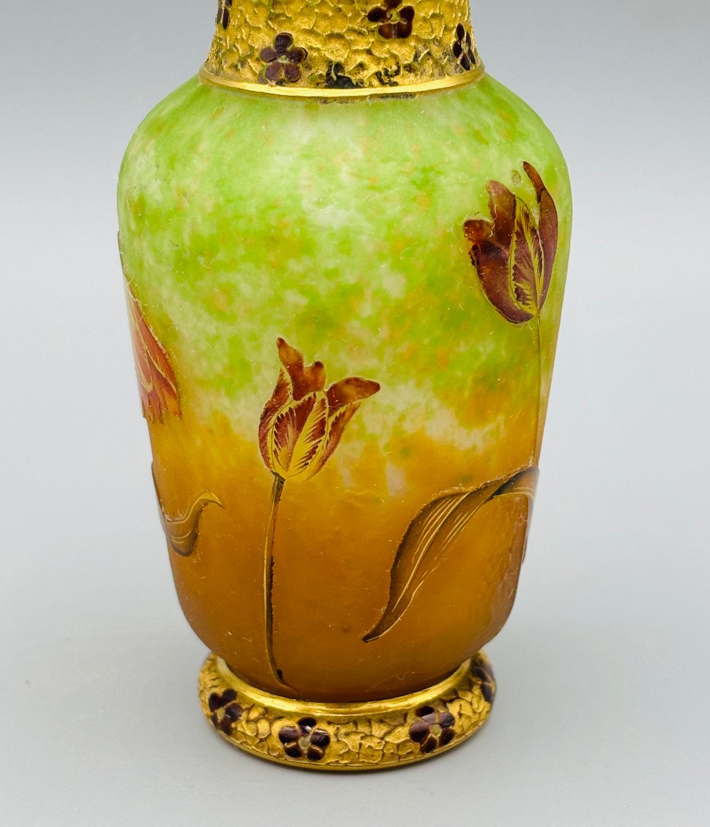 Vase Art Nouveau aux Tulipes Daum Nancy-photo-3