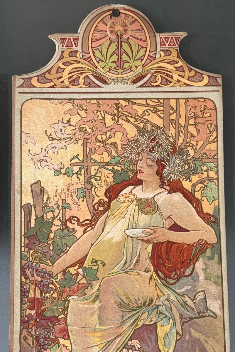 Rare Series Of Lithographs "the Seasons" Alphonse Mucha Art Nouveau 1901-photo-4