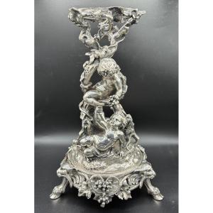 Christofle Paris 19th Century Silver Plated Bronze Centerpiece