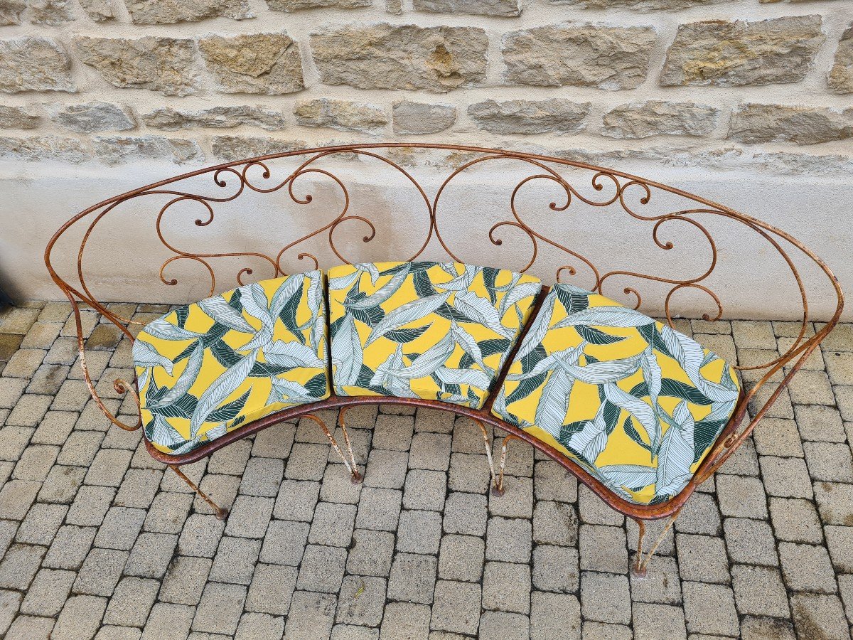 Wrought Iron Garden Bench-photo-5