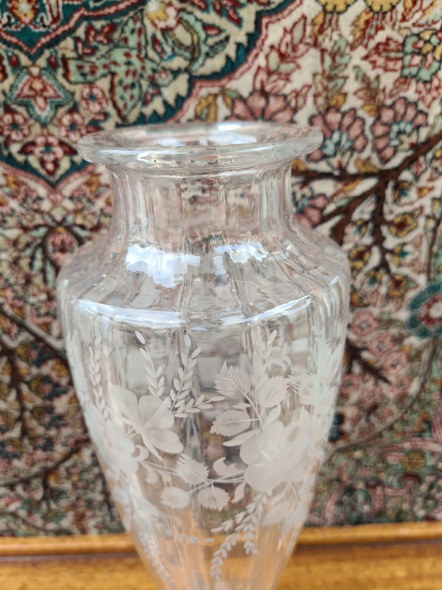 Large Pair Of Cut Crystal Vase-photo-7
