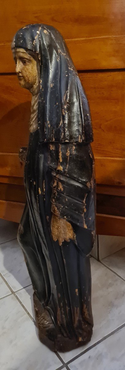 Saint Marguerite Statue In Polychrome Resinous-photo-4