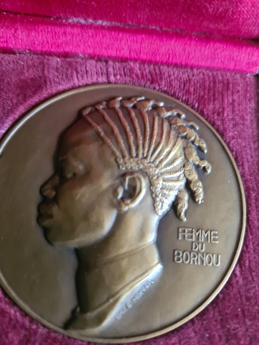 Médaille, IIIe République, Exposition Coloniale De Paris, Côte D’ivoire, Femme Du Bornou-photo-2