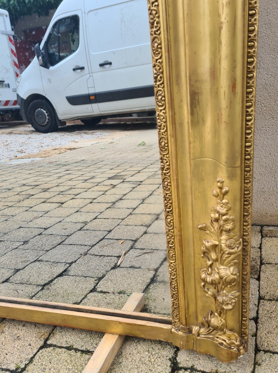 Large Fireplace Mirror Early 19th Century, Restoration Period-photo-2