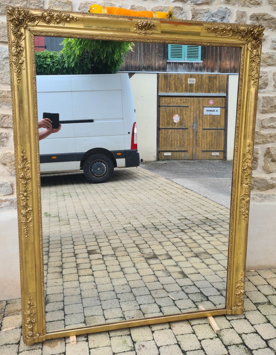 Large Fireplace Mirror Early 19th Century, Restoration Period-photo-4