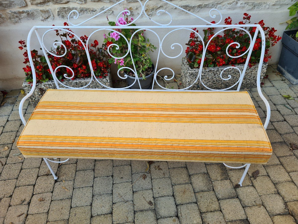 Wrought Iron Garden Bench-photo-4