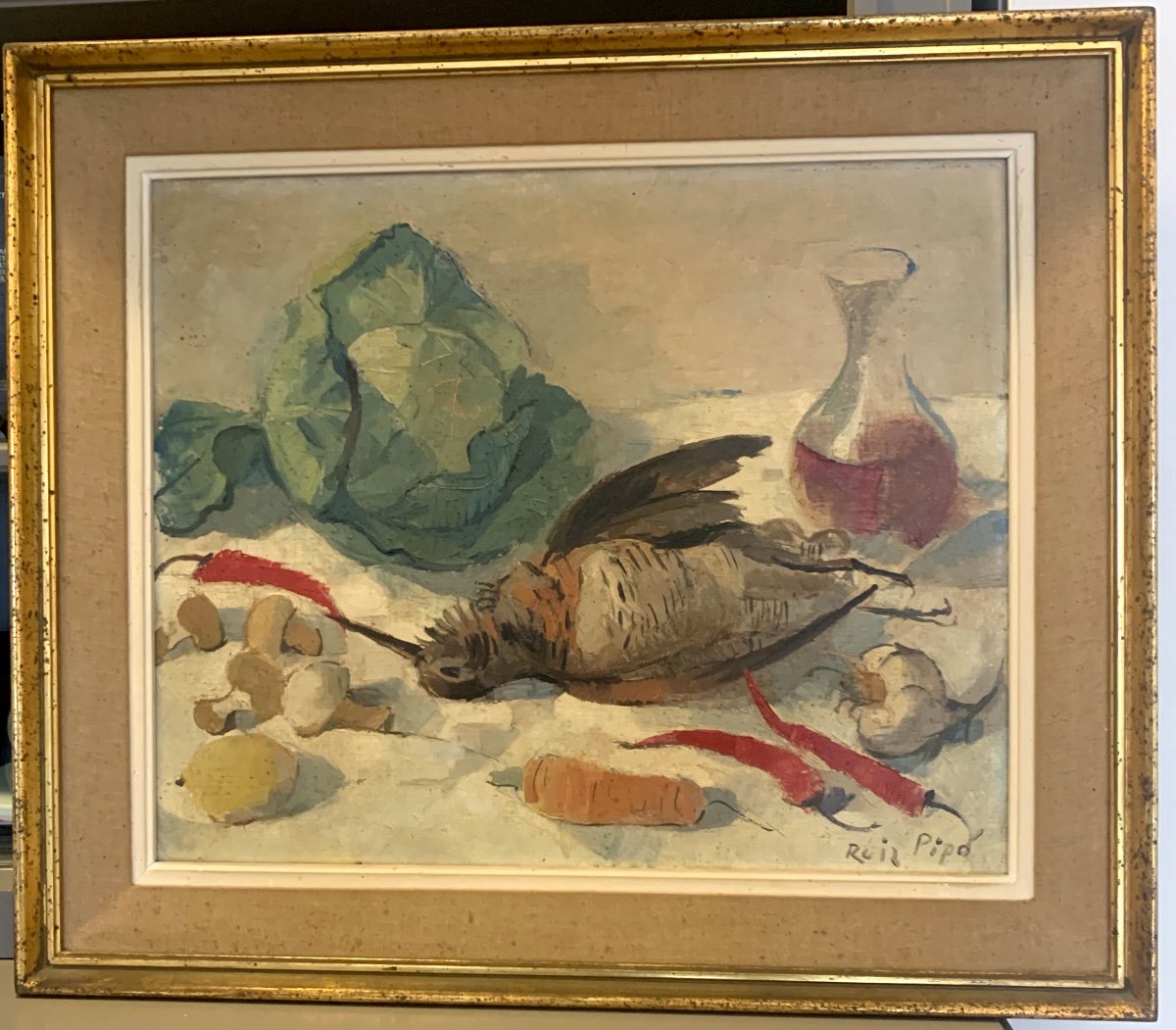 Manolo Ruiz  Pipo , Nature Morte , bécasse au Chou