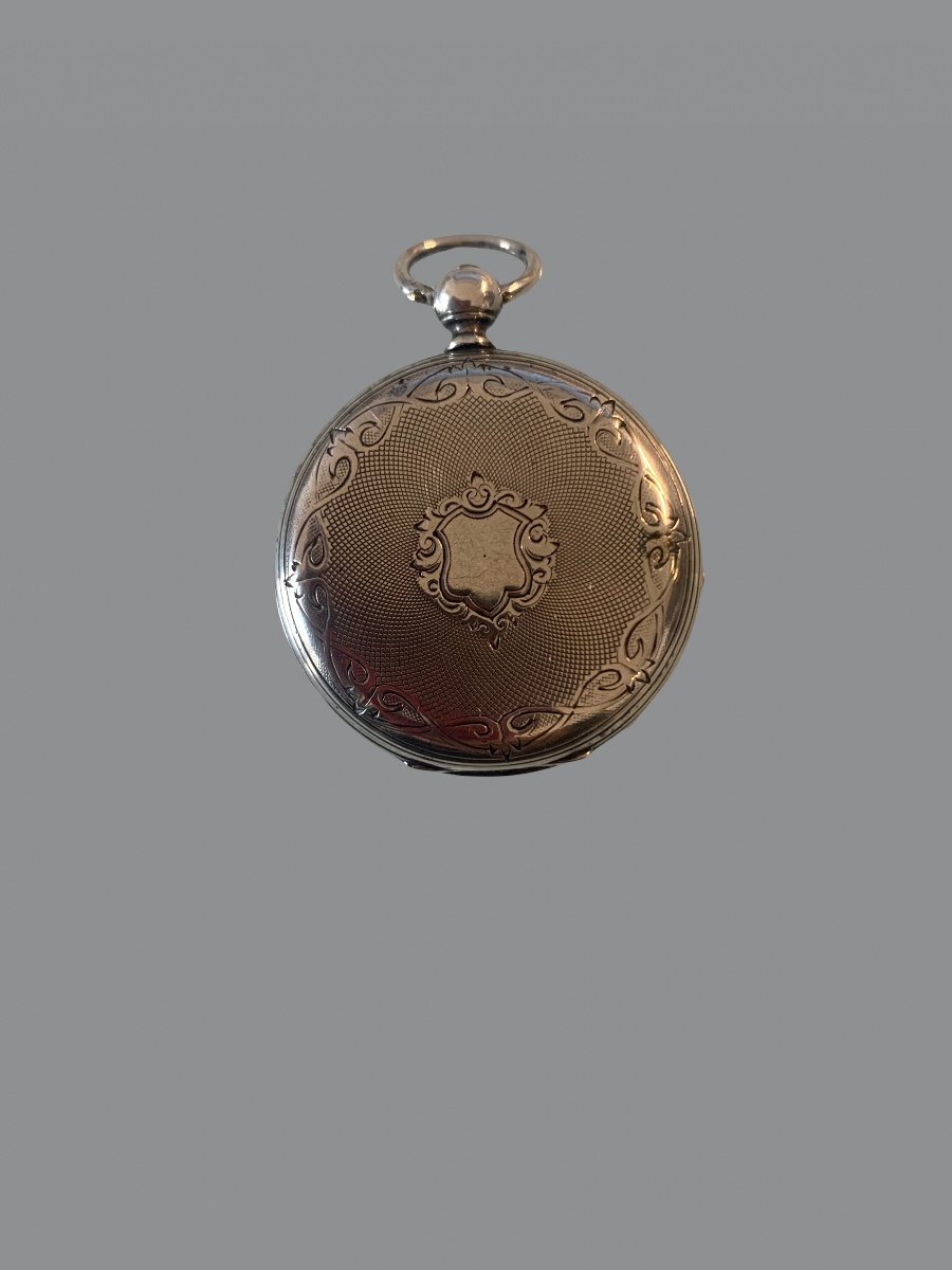 Pocket Watch, Solid Silver, 19th Century.-photo-2