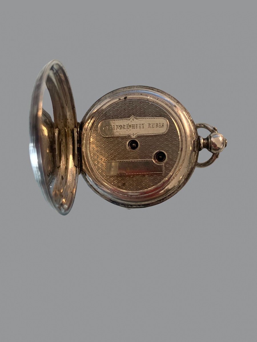 Pocket Watch, Solid Silver, 19th Century.-photo-1