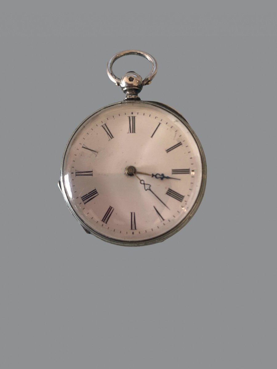 Pocket Watch, Solid Silver, 19th Century.