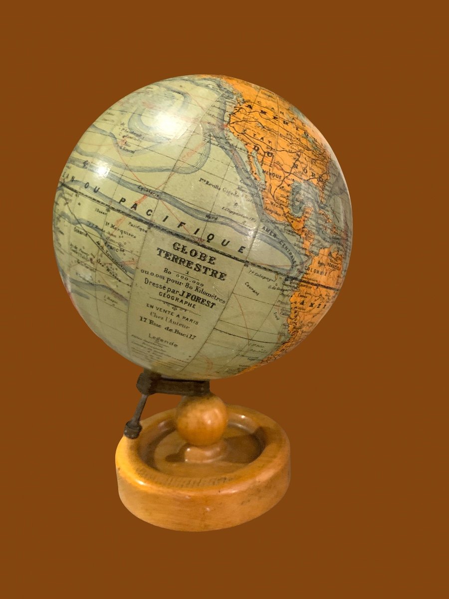 Globe Terrestre , Mappemonde de J . Forest 