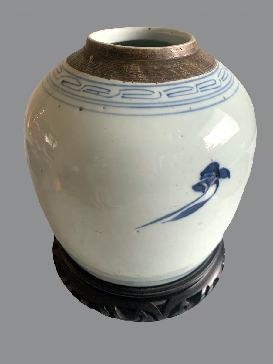 Covered Ginger Jar In Enameled Chinese Porcelain.-photo-4