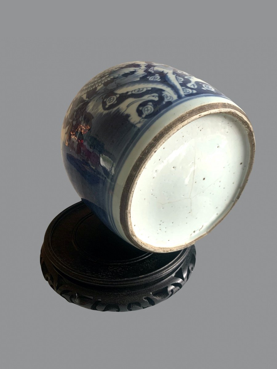 Covered Ginger Jar In Enameled Chinese Porcelain.-photo-2