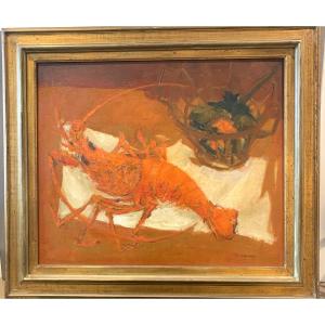 Peintre Clamagirand Roger , La Langouste