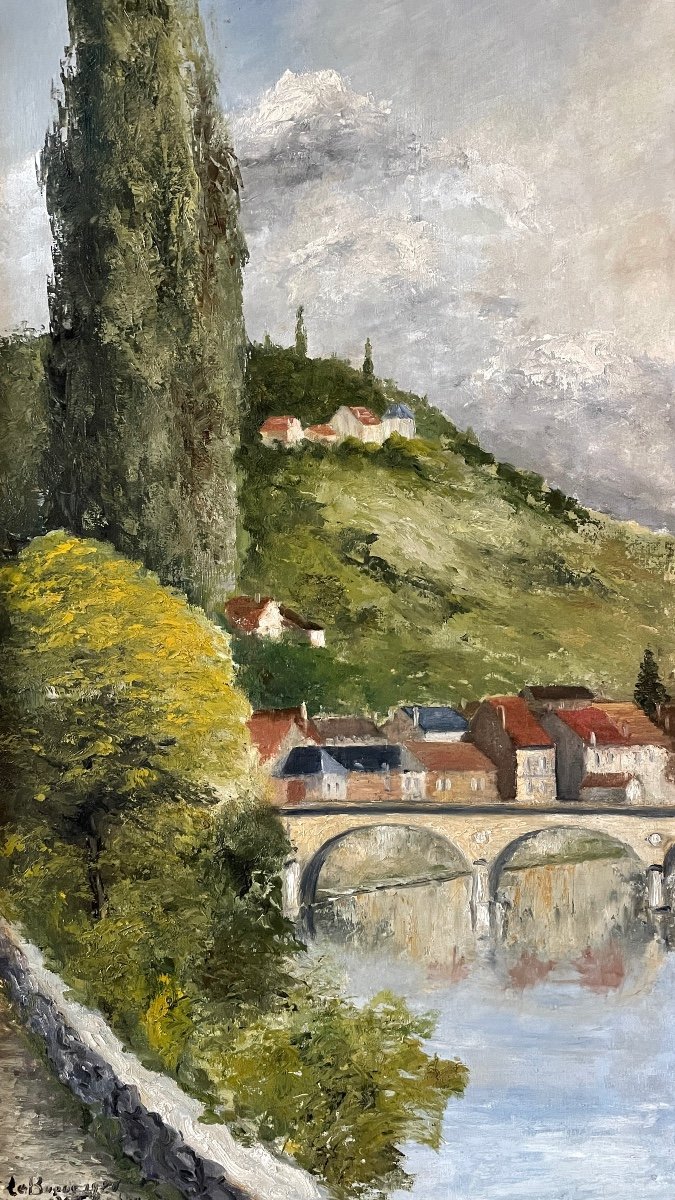 Diptych Of A Dordogne And Périgord Landscape, Dated 1928-photo-2