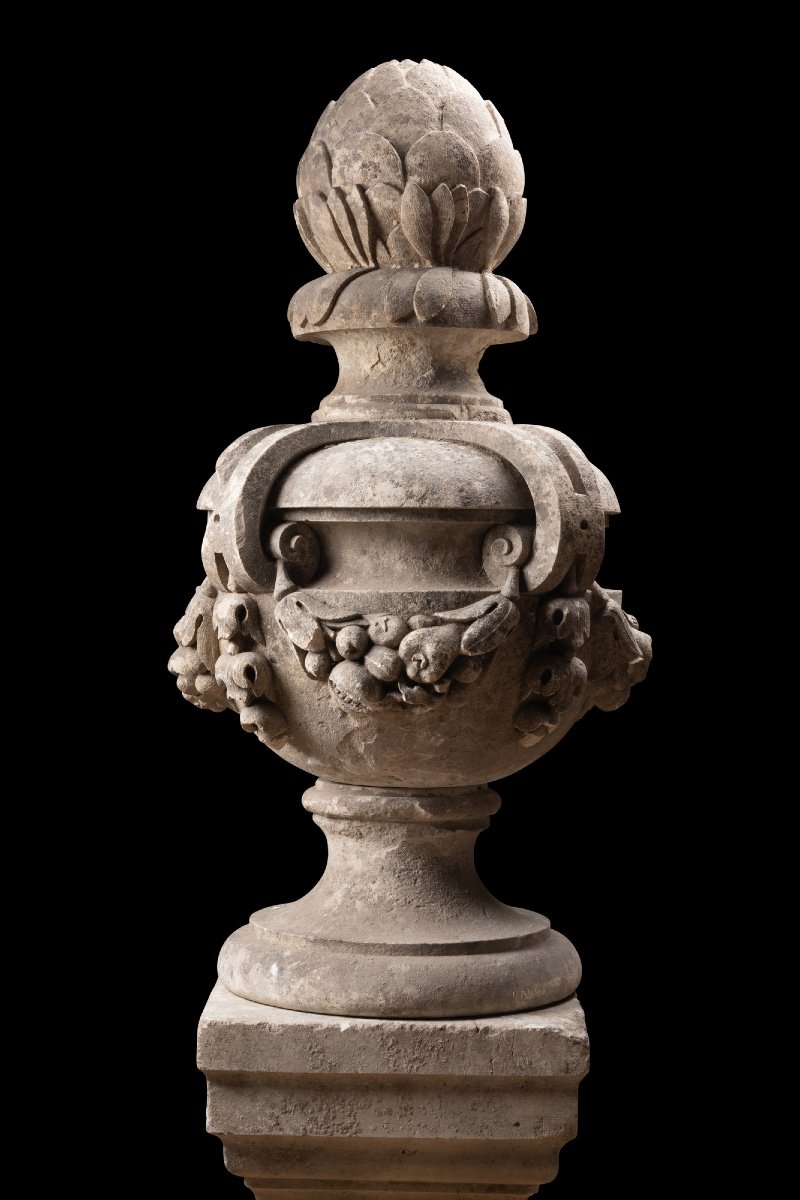 Stone Urn Or Vase, Late 18th Century-photo-2