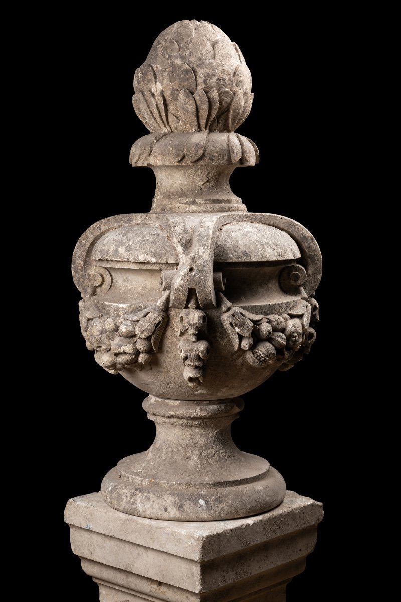 Stone Urn Or Vase, Late 18th Century-photo-4