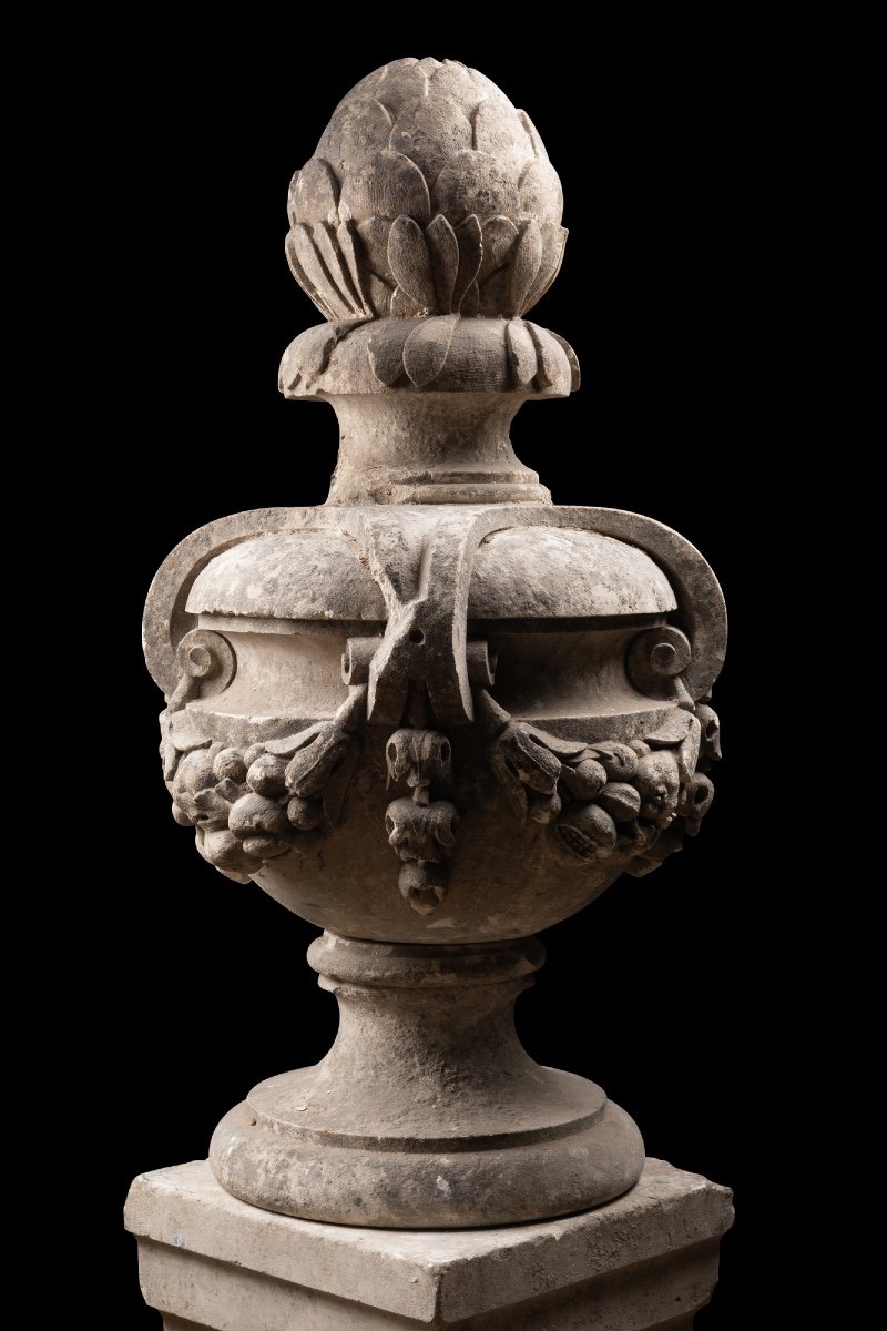 Stone Urn Or Vase, Late 18th Century-photo-3