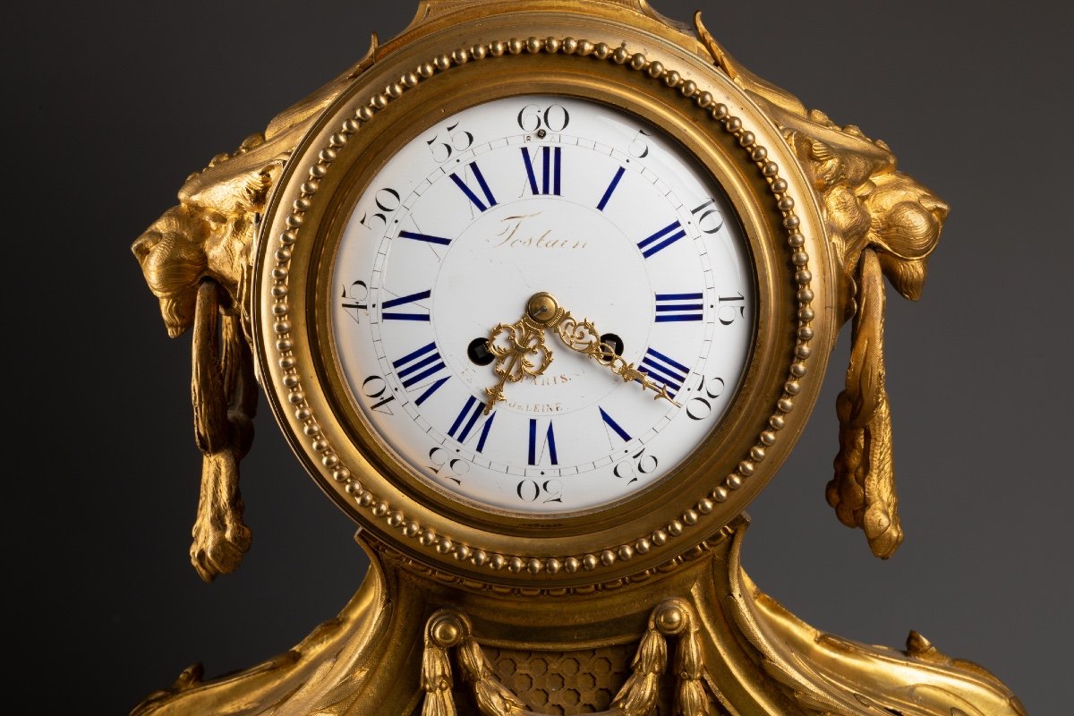 Tostain Mantel Clock, 19th Century-photo-3