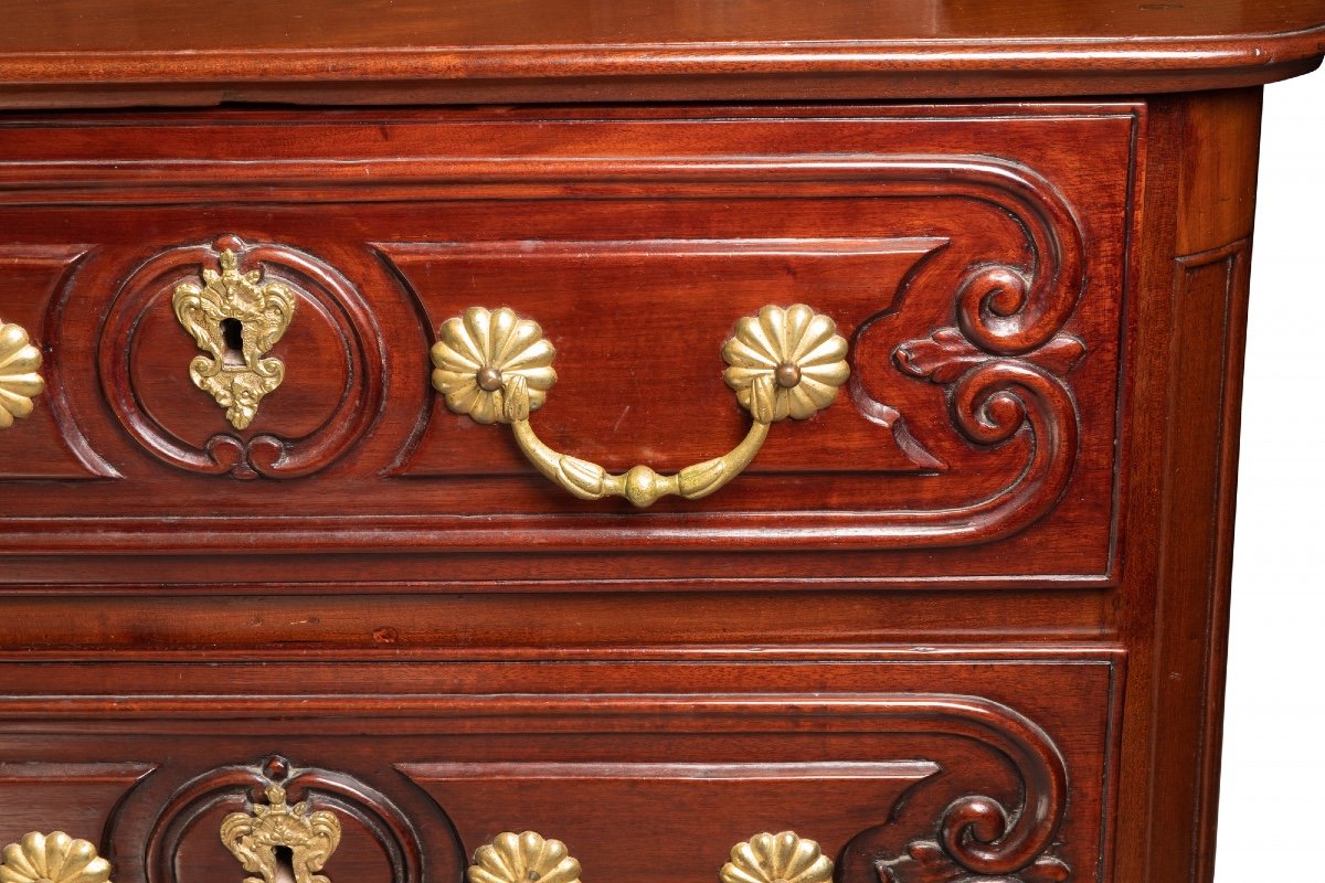 Small Mahogany Chest Of Drawers, 18th Century-photo-4