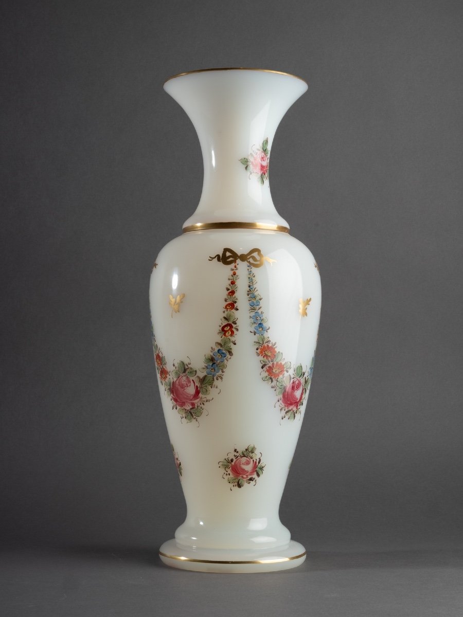 Large Opaline Vase, 19th Century-photo-2