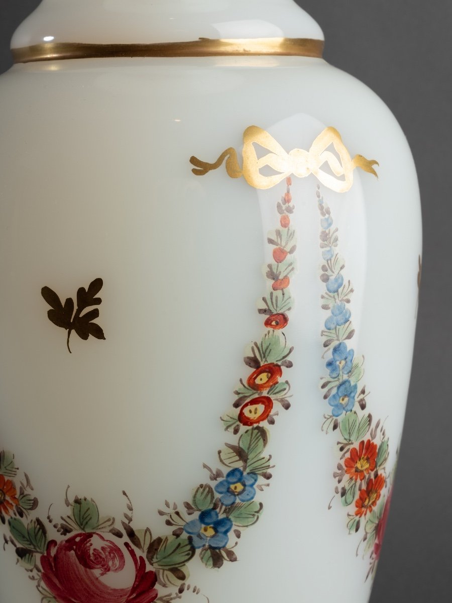 Large Opaline Vase, 19th Century-photo-3