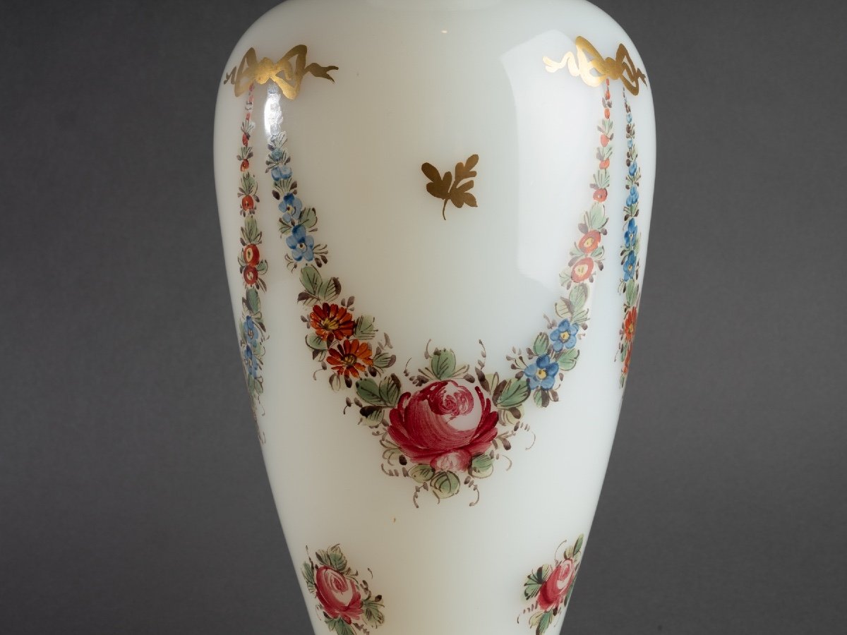 Large Opaline Vase, 19th Century-photo-4