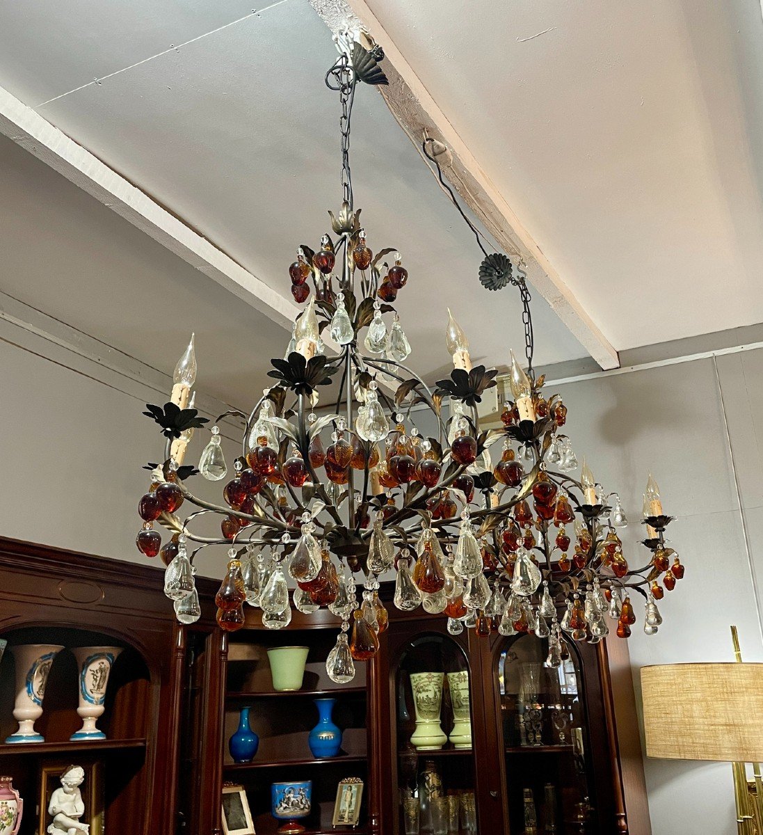 Pair Of Antique Chandeliers, 19th Century-photo-2