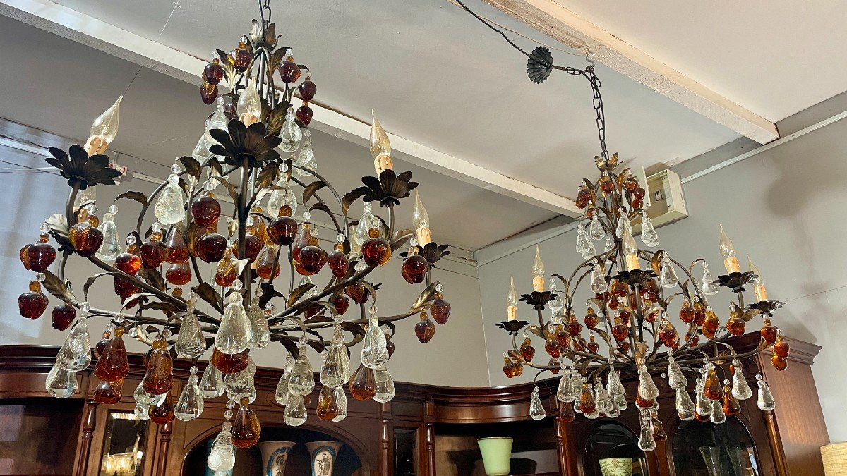 Pair Of Antique Chandeliers, 19th Century