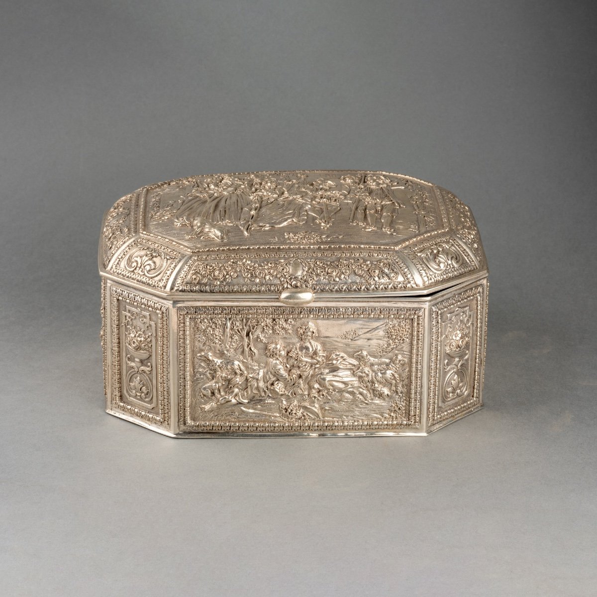 Solid Silver And Vermeil Box, Germany, Late 19th Century