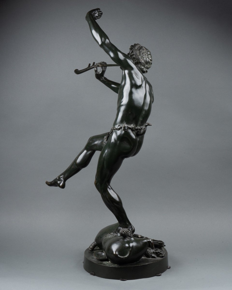 Dancing Fauna, Bronze After Eugène Louis Lequesne (1815-1887), Susse Frères Founders-photo-2