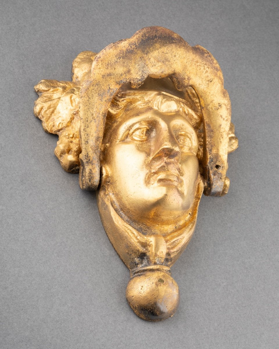 Gilt Bronze Door Knocker, 19th Century-photo-2