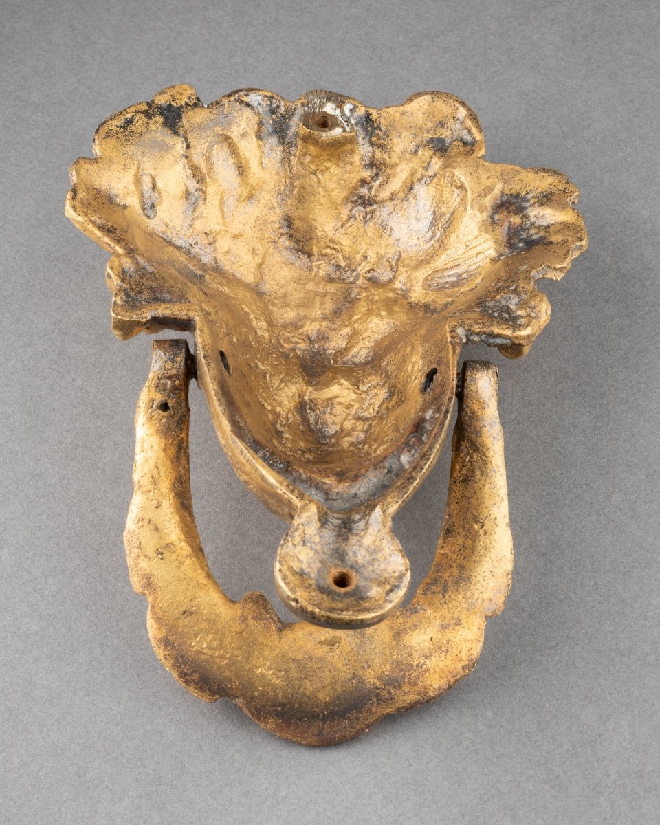 Gilt Bronze Door Knocker, 19th Century-photo-4