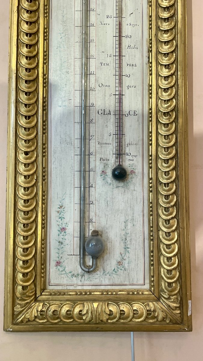 Baromètre Et Thermomètre Néoclassiques, XVIIIe Siècle-photo-1