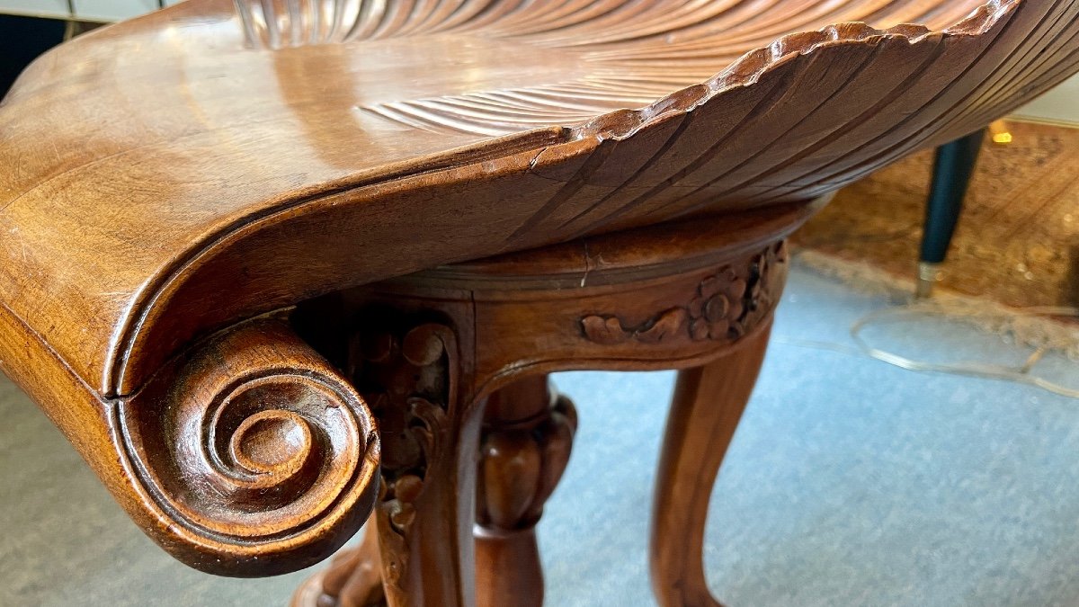 Shell-shaped Musician's Seat, 19th Century-photo-3