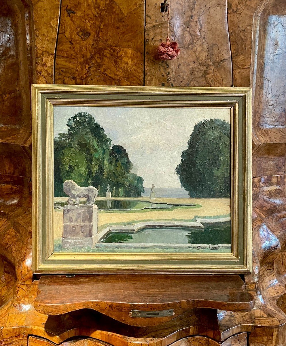 Oil On Panel Signed Simone Louvet, Late 19th / Early 20th Century