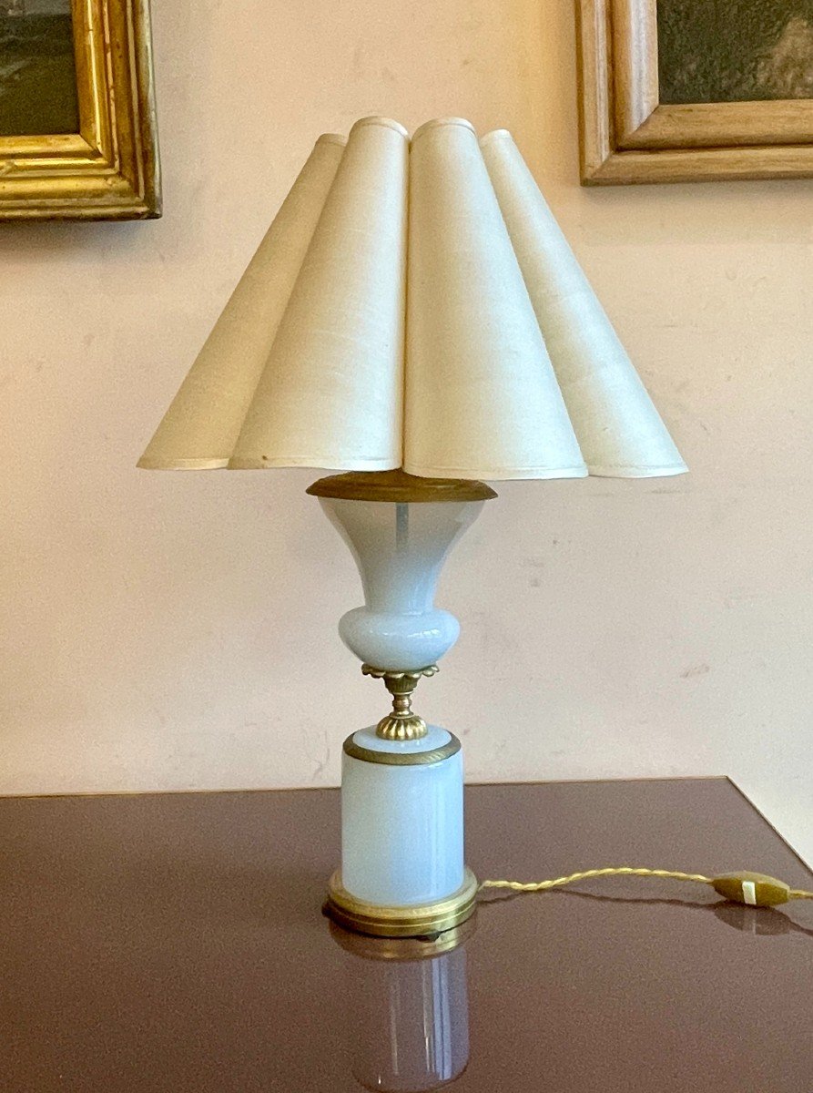 Lampe En Opaline « bulle De Savon », XIXe Siècle 