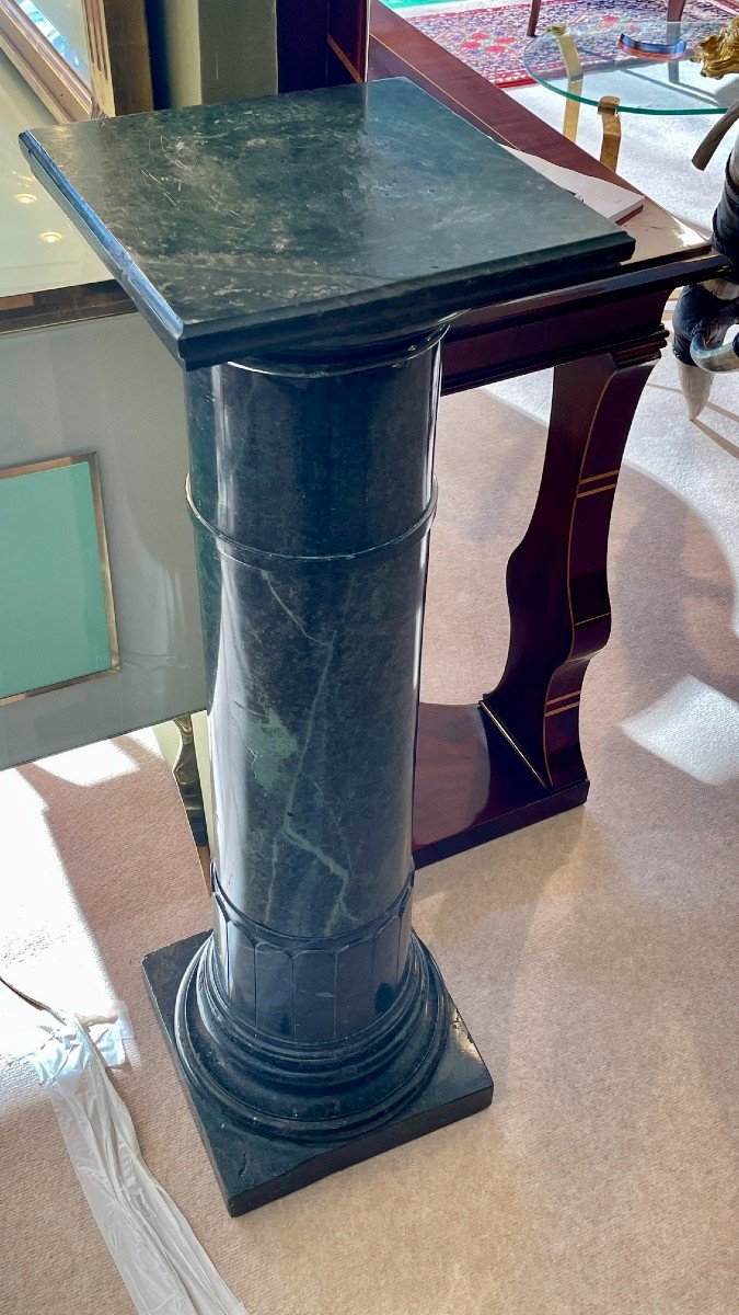 Sea Green Marble Stand, 19th Century-photo-2