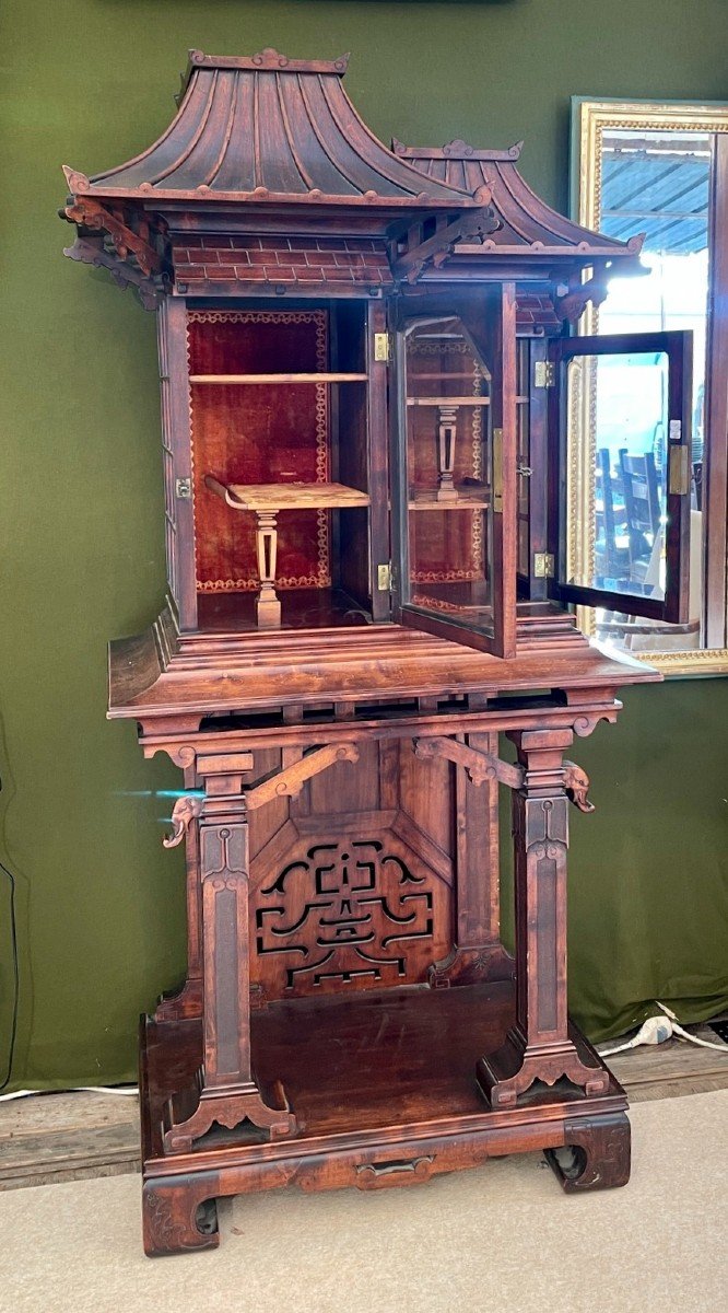 Small Piece Of Furniture In The Chinese Style, 19th Century-photo-2