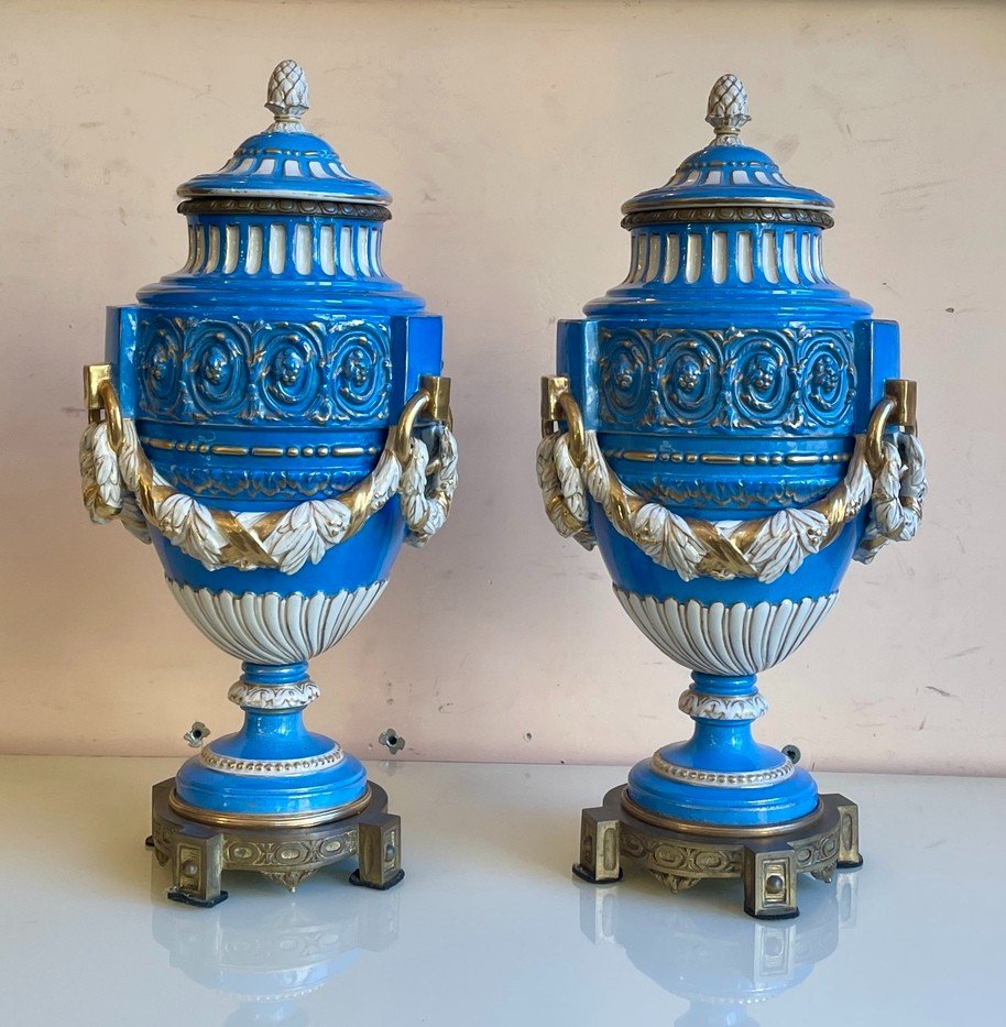 Pair Of Porcelain Vases, 19th Century