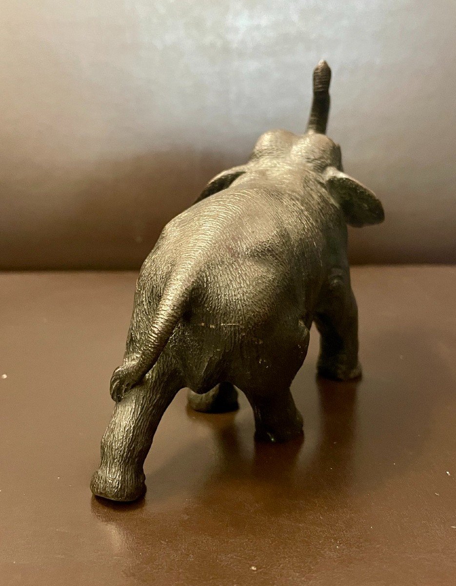 éléphant En Bronze, XIXe Siècle -photo-2