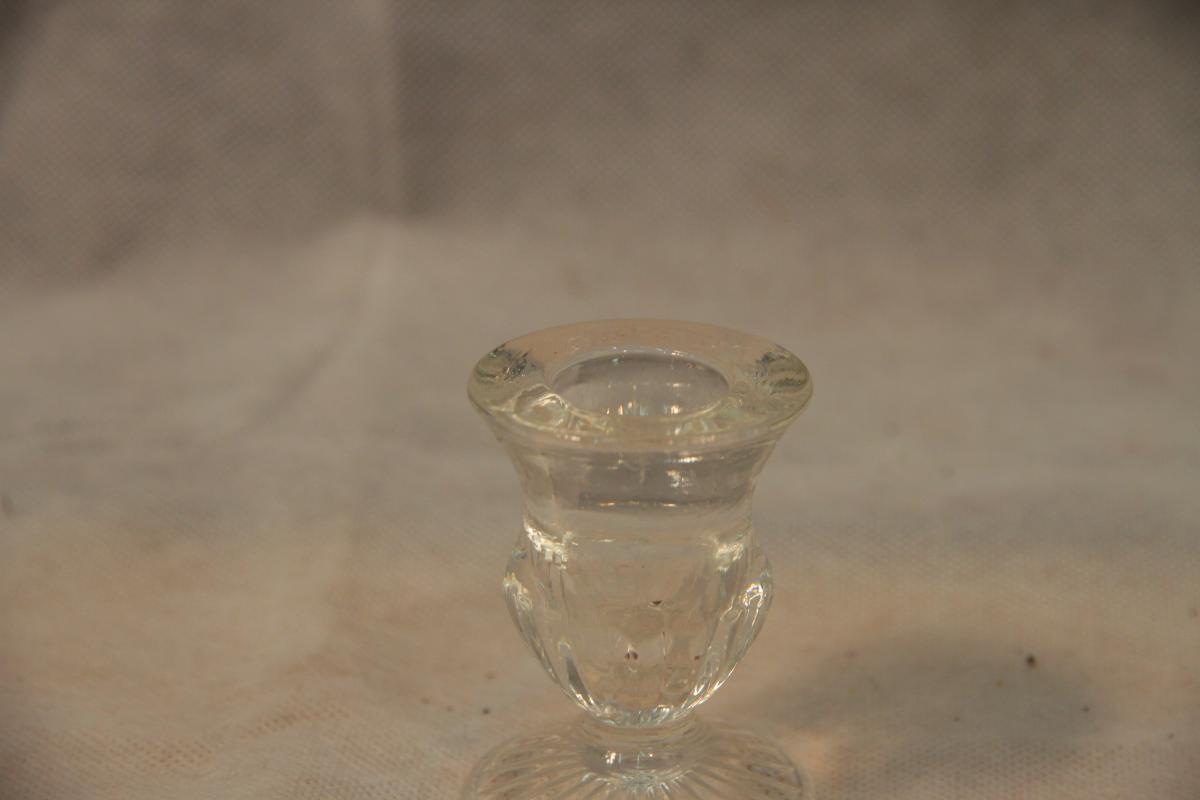 Cinq (5) Bougeoirs En Verres D’époque XIXe Siècle-photo-2