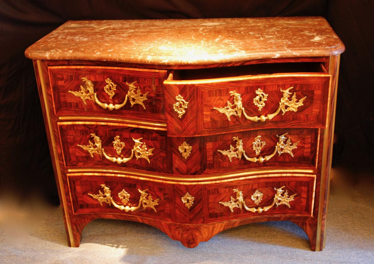 Commode Stamped Schwingkens, XVIIIth Century (late Regency, Early Louis XV)-photo-3