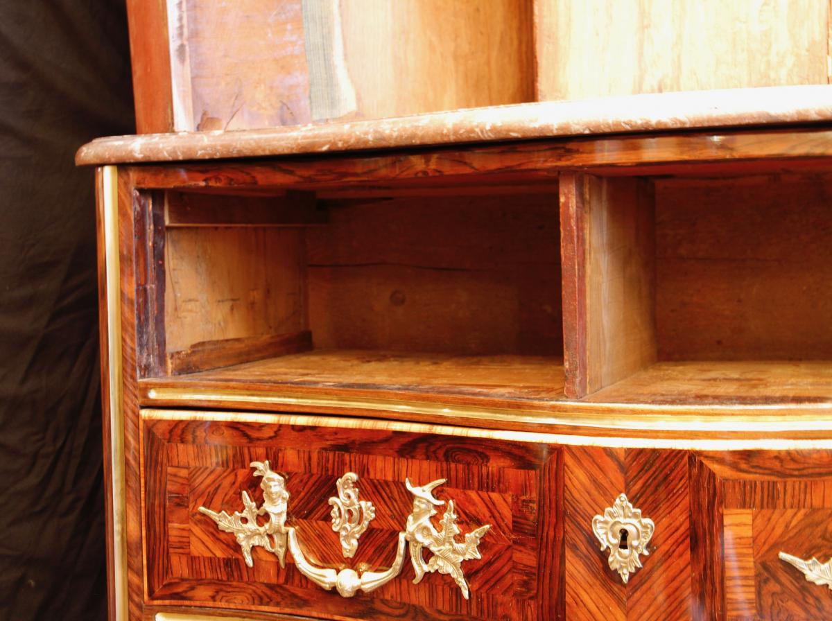 Commode Stamped Schwingkens, XVIIIth Century (late Regency, Early Louis XV)-photo-4