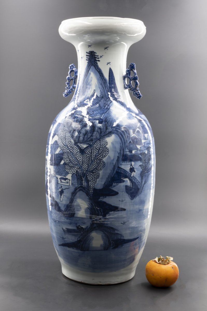 Large Glazed Terracotta Vase, China, 19th Century